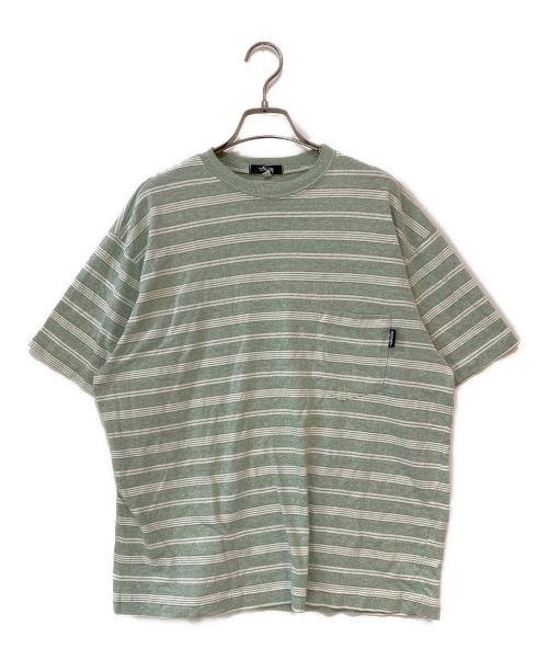 stussy（ステューシー）stussy (ステューシー) 80’s ボーダーTシャツ グリーン サイズ:Lの古着・服飾アイテム