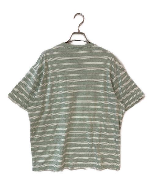 stussy（ステューシー）stussy (ステューシー) 80’s ボーダーTシャツ グリーン サイズ:Lの古着・服飾アイテム
