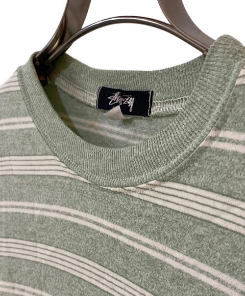 stussy（ステューシー）stussy (ステューシー) 80’s ボーダーTシャツ グリーン サイズ:Lの古着・服飾アイテム