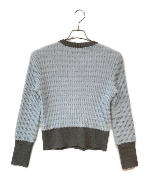 Loulou Willoughby（ルルウィルビー）Loulou Willoughby (ルルウィルビー) フェザーボタンカーディガン ブルー サイズ:2の古着・服飾アイテム