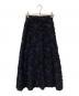 anuans（アニュアンス）の古着「カットジャガードセミフレアスカート」｜ネイビー