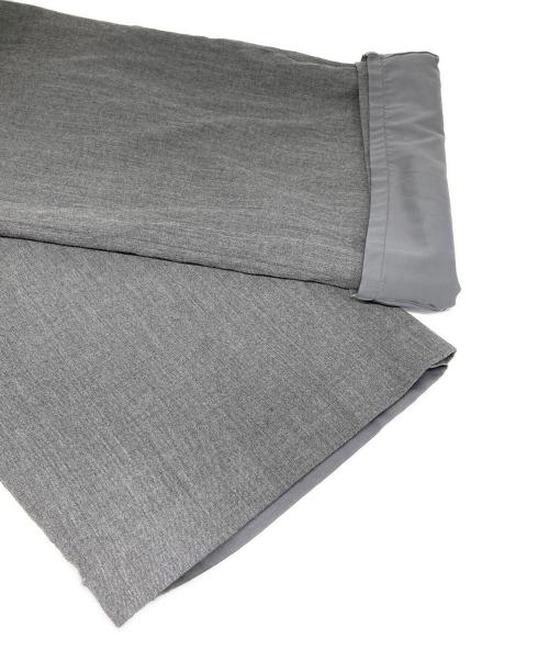 anuans（アニュアンス）anuans (アニュアンス) スプリングウールワイドパンツ グレー サイズ:Mの古着・服飾アイテム