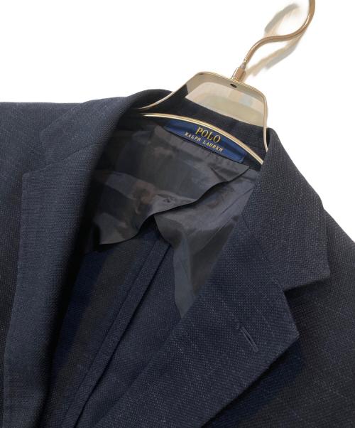 POLO RALPH LAUREN（ポロ・ラルフローレン）POLO RALPH LAUREN (ポロ・ラルフローレン) ウールリネン テーラードジャケット ネイビー サイズ:Sの古着・服飾アイテム