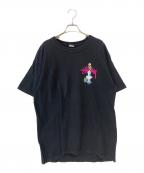 stussyステューシー）の古着「プリントTシャツ」｜ブラック