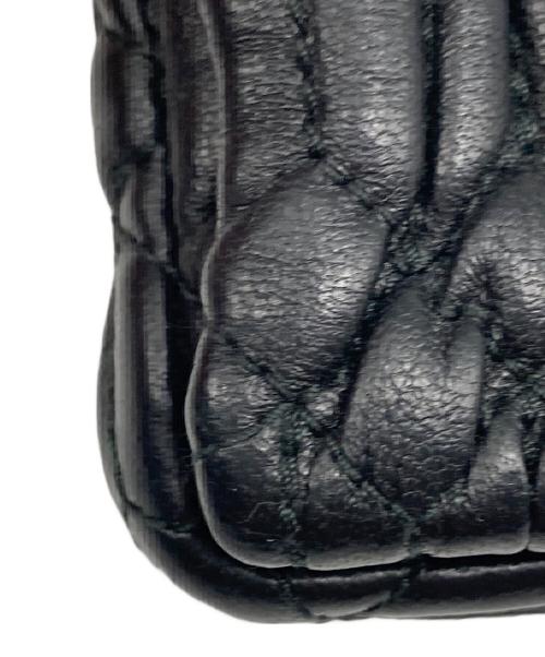 MIU MIU（ミュウミュウ）MIU MIU (ミュウミュウ) NAPPACRYSTAL マイクロミニショルダーバッグ ブラックの古着・服飾アイテム