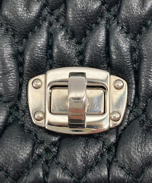 MIU MIU（ミュウミュウ）MIU MIU (ミュウミュウ) NAPPACRYSTAL マイクロミニショルダーバッグ ブラックの古着・服飾アイテム