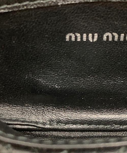 MIU MIU（ミュウミュウ）MIU MIU (ミュウミュウ) NAPPACRYSTAL マイクロミニショルダーバッグ ブラックの古着・服飾アイテム