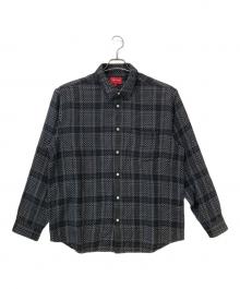 SUPREME（シュプリーム）の古着「23SS Basket Weave Plaid Shirt」｜ブラック