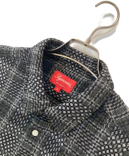 SUPREME（シュプリーム）SUPREME (シュプリーム) 23SS Basket Weave Plaid Shirt ブラック サイズ:Lの古着・服飾アイテム