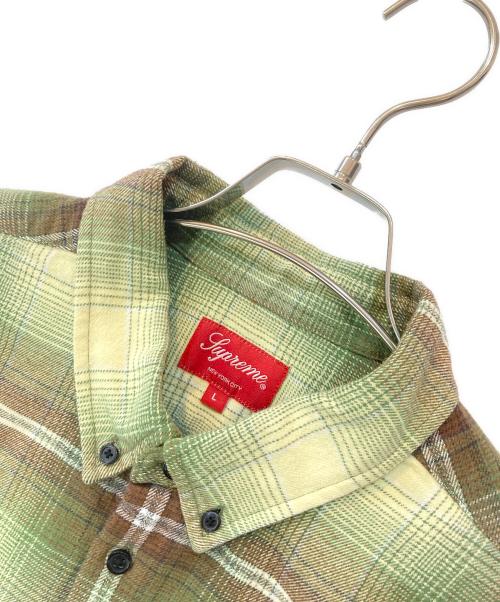 SUPREME（シュプリーム）SUPREME (シュプリーム) 23SS Shadow Plaid Flannel Shirt グリーン サイズ:Lの古着・服飾アイテム