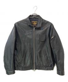 MORGAN MEMPHIS BELLE（モーガン メンフィス ベル）の古着「フランス空軍タイプ フレンチボマー レザー製フライトジャケット」｜ブラック