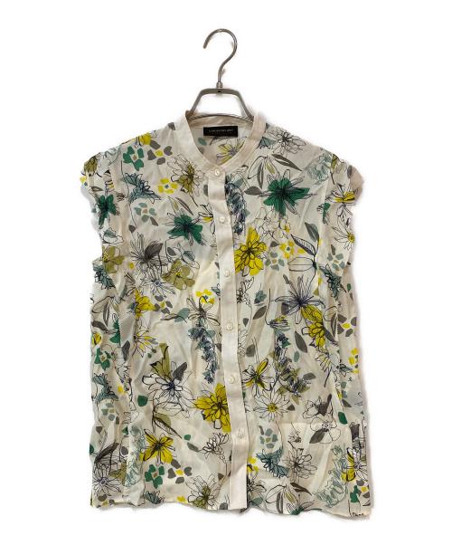 TOMORROW LAND collection（トゥモローランドコレクション）TOMORROW LAND collection (トゥモローランドコレクション) トリビュートフラワー ピコカットスリーブブラウス ホワイト サイズ:36の古着・服飾アイテム