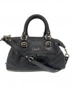 COACHコーチ）の古着「アシュレイ レザー サッチェル 2WAYハンドバッグ」｜ブラック