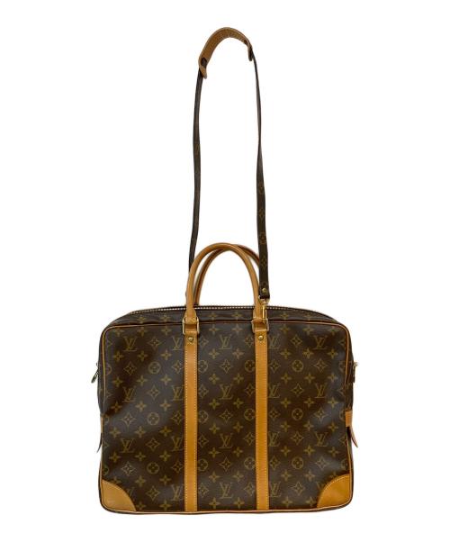 LOUIS VUITTON（ルイ ヴィトン）LOUIS VUITTON (ルイ ヴィトン) ポルト ドキュマン・ヴォワヤージュ ビジネスバッグ ブラウンの古着・服飾アイテム