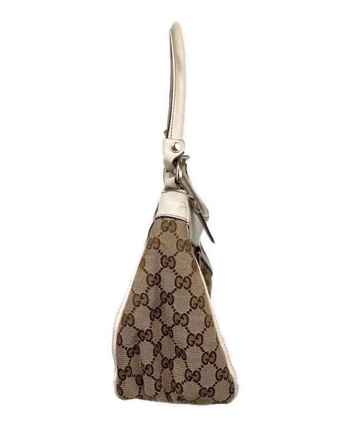 GUCCI（グッチ）GUCCI (グッチ) GGキャンバス アビー ワンショルダーバッグ アイボリー×ベージュの古着・服飾アイテム