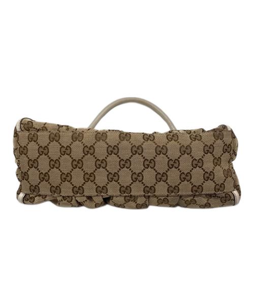 GUCCI（グッチ）GUCCI (グッチ) GGキャンバス アビー ワンショルダーバッグ アイボリー×ベージュの古着・服飾アイテム