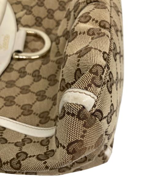 GUCCI（グッチ）GUCCI (グッチ) GGキャンバス アビー ワンショルダーバッグ アイボリー×ベージュの古着・服飾アイテム