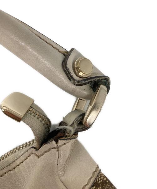 GUCCI（グッチ）GUCCI (グッチ) GGキャンバス アビー ワンショルダーバッグ アイボリー×ベージュの古着・服飾アイテム