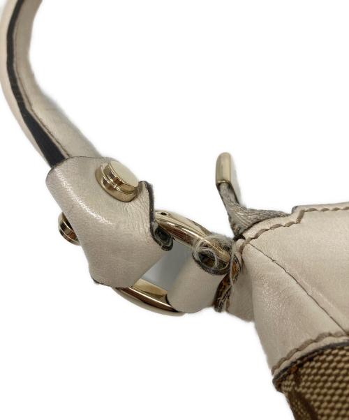 GUCCI（グッチ）GUCCI (グッチ) GGキャンバス アビー ワンショルダーバッグ アイボリー×ベージュの古着・服飾アイテム