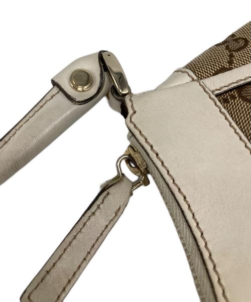 GUCCI（グッチ）GUCCI (グッチ) GGキャンバス アビー ワンショルダーバッグ アイボリー×ベージュの古着・服飾アイテム