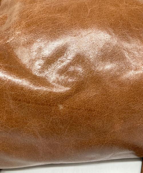 MIU MIU（ミュウミュウ）MIU MIU (ミュウミュウ) VITELLO LUX ヴィッテロリュクス サイドリボン 2WAYハンドバッグ ブラウンの古着・服飾アイテム