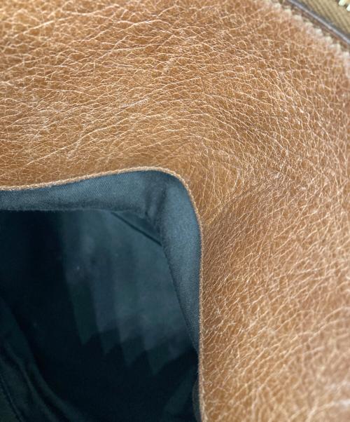 MIU MIU（ミュウミュウ）MIU MIU (ミュウミュウ) VITELLO LUX ヴィッテロリュクス サイドリボン 2WAYハンドバッグ ブラウンの古着・服飾アイテム