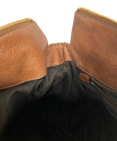 MIU MIU（ミュウミュウ）MIU MIU (ミュウミュウ) VITELLO LUX ヴィッテロリュクス サイドリボン 2WAYハンドバッグ ブラウンの古着・服飾アイテム