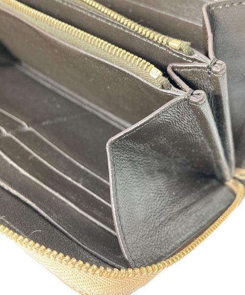 CELINE（セリーヌ）CELINE (セリーヌ) エキゾチックパイソン切替長財布 ベージュ×ブラックの古着・服飾アイテム