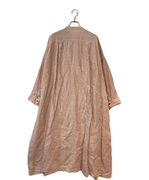nest Robe（ネストローブ）nest Robe (ネストローブ) リネン天然染めビッグシャツワンピース ピンク サイズ:FREEの古着・服飾アイテム
