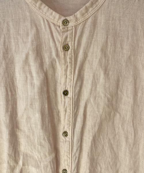 nest Robe（ネストローブ）nest Robe (ネストローブ) リネン天然染めビッグシャツワンピース ピンク サイズ:FREEの古着・服飾アイテム