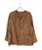 nestrobe confectネストローブ コンフェクト）の古着「リネン スリーピングシャツ」｜ブラウン