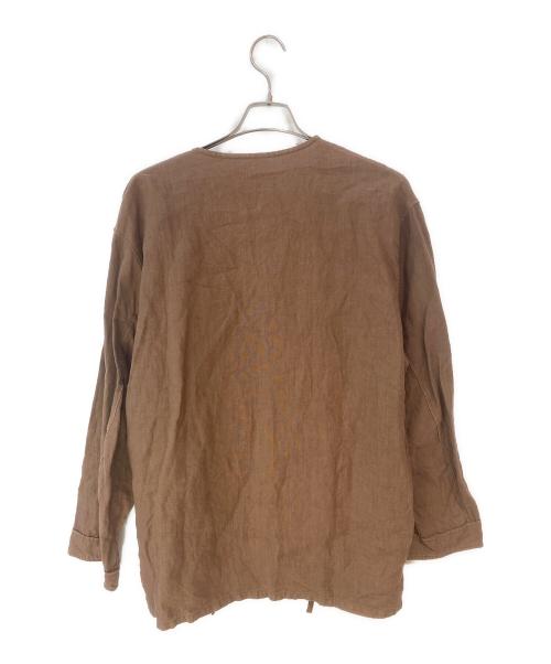 nestrobe confect（ネストローブ コンフェクト）nestrobe confect (ネストローブ コンフェクト) リネン スリーピングシャツ ブラウン サイズ:3の古着・服飾アイテム