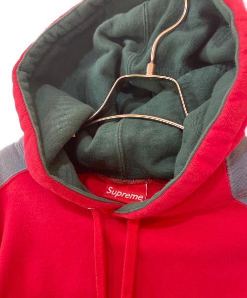 SUPREME（シュプリーム）SUPREME (シュプリーム) 18FW Paneled Hooded Sweatshirt レッド サイズ:Mの古着・服飾アイテム