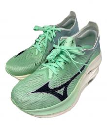 MIZUNO（ミズノ）の古着「WAVE Rebellion Pro 3 ローカットスニーカー」｜グリーン