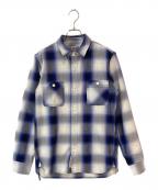HOUSTONヒューストン）の古着「OMBRE CHECK VIYELLA SHIRT」｜ブルー