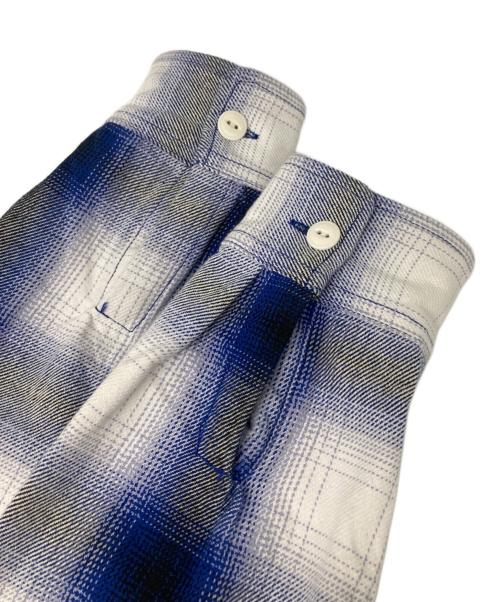 HOUSTON（ヒューストン）HOUSTON (ヒューストン) OMBRE CHECK VIYELLA SHIRT ブルー サイズ:Mの古着・服飾アイテム