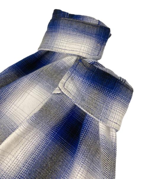 HOUSTON（ヒューストン）HOUSTON (ヒューストン) OMBRE CHECK VIYELLA SHIRT ブルー サイズ:Mの古着・服飾アイテム