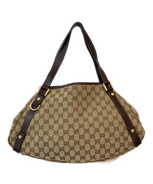 GUCCI（グッチ）GUCCI (グッチ) アビー GGキャンバス トートバッグ ベージュの古着・服飾アイテム