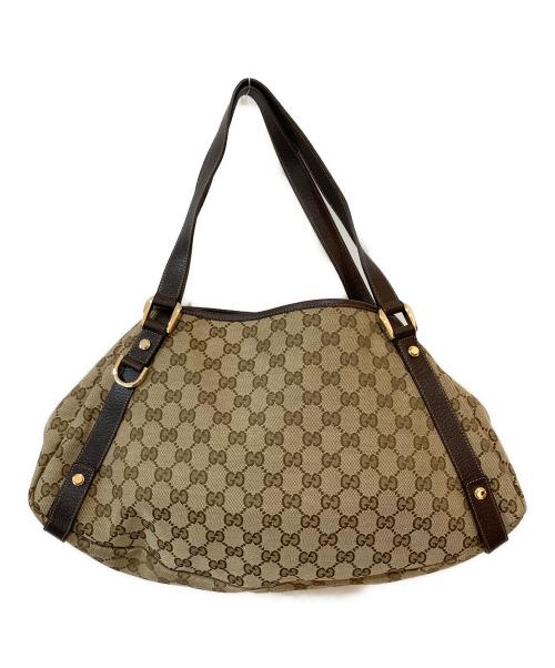GUCCI（グッチ）GUCCI (グッチ) アビー GGキャンバス トートバッグ ベージュの古着・服飾アイテム