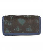 Vivienne Westwoodヴィヴィアンウエストウッド）の古着「ハラコ長財布」｜ネイビー×グレー