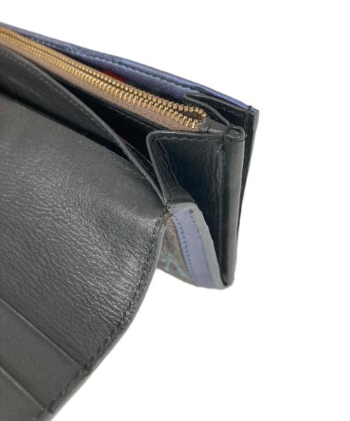 Vivienne Westwood（ヴィヴィアンウエストウッド）Vivienne Westwood (ヴィヴィアンウエストウッド) ハラコ長財布 ネイビー×グレーの古着・服飾アイテム