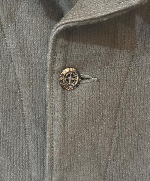 Ets MATERIAUX（マテリオ）Ets MATERIAUX (マテリオ) フレンチワーク コーデュロイ サイクリストジャケット ブラック サイズ:3の古着・服飾アイテム