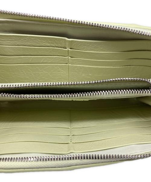 BOTTEGA VENETA（ボッテガベネタ）BOTTEGA VENETA (ボッテガベネタ) INTRECCIATO ZIP AROUND WALLET マキシイントレチャート カセット ジップアラウンド ウォレット LEMON WASHEDの古着・服飾アイテム