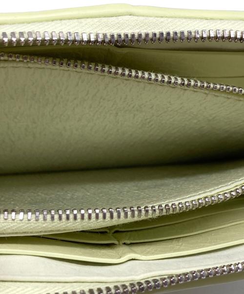 BOTTEGA VENETA（ボッテガベネタ）BOTTEGA VENETA (ボッテガベネタ) INTRECCIATO ZIP AROUND WALLET マキシイントレチャート カセット ジップアラウンド ウォレット LEMON WASHEDの古着・服飾アイテム