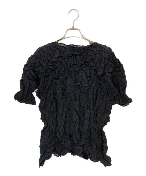 ISSEY MIYAKE（イッセイミヤケ）ISSEY MIYAKE (イッセイミヤケ) シワ加工トップス ブラック サイズ:Mの古着・服飾アイテム