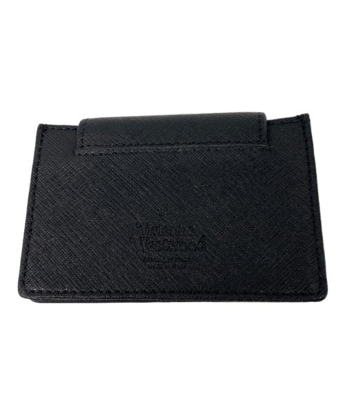 Vivienne Westwood（ヴィヴィアンウエストウッド）Vivienne Westwood (ヴィヴィアンウエストウッド) SAFFIANO FLAP CARD HOLDER サフィアーノ・フラップ・カードホルダー　カードケース サフィアーノ ブラックの古着・服飾アイテム