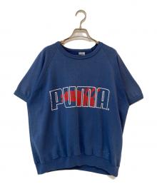 PUMA（プーマ）の古着「ヴィンテージ半袖ラグランスウェット」｜ネイビー
