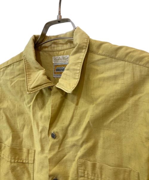 BRENT（ブレント）BRENT (ブレント) ヴィンテージオープンカラーシャツ イエロー サイズ:Lの古着・服飾アイテム