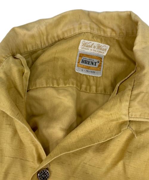 BRENT（ブレント）BRENT (ブレント) ヴィンテージオープンカラーシャツ イエロー サイズ:Lの古着・服飾アイテム