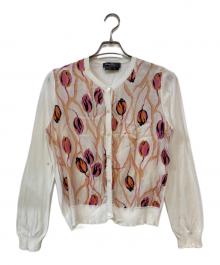 Salvatore Ferragamo（サルヴァトーレ フェラガモ）の古着「花柄カーディガン」｜ホワイト